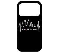 Custodia per iPhone 17 Pro Chicago Skyline Battito del Cuore Stati Uniti Amo Chicago