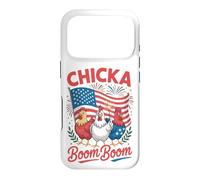 Custodia per iPhone 17 Pro Chicka Boom Boom - Pollo patriottico divertente del 4 luglio