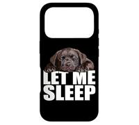 Custodia per iPhone 17 Pro Chocolate Lab Let Me Sleep, cucciolo di cane, Brown Lab, mamma e papà