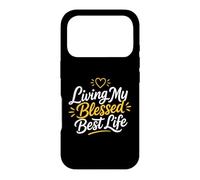 Custodia per iPhone 17 Pro Christian Positive Inspiration Living My Blessed Best Life