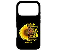 Custodia per iPhone 17 Pro Christian Sunflower Joshua 1:9 Versetto biblico, Girls Pretty