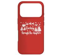 Custodia per iPhone 17 Pro Christmas Book Lover Santa Dashing Through One More Chapter