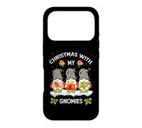 Custodia per iPhone 17 Pro Christmas With My Gnomies - Gnomo natalizio a quadri, colore: bianco
