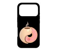 Custodia per iPhone 17 Pro Ciambella al caffè divertente equilibrio colazione