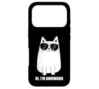 Custodia per iPhone 17 Pro Ciao sono imbarazzante Gatto divertente introverso Ansia