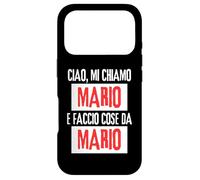 Custodia per iPhone 17 Pro Ciao Sono Mario Faccio Cose da Mario Personalizzato Ironica
