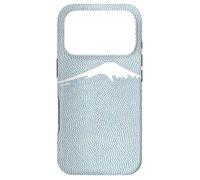 Custodia per iPhone 17 Pro Cima della montagna del puntinismo blu - Arte naturale minimale