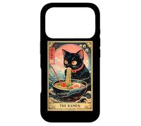 Custodia per iPhone 17 Pro Ciotola per spaghetti giapponesi Ramen Cat The Ramen Tarot Card Vintage