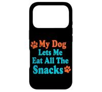 Custodia per iPhone 17 Pro Citazione divertente del cane My Dog Lets Me Eat All The Snacks