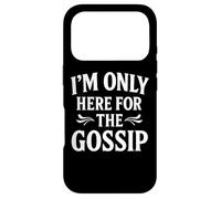 Custodia per iPhone 17 Pro Citazione divertente della famiglia I'm Only Here For The Gossip
