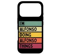 Custodia per iPhone 17 Pro Citazione personalizzata divertente con scritta "I'm Alfonso Doing Alfonso Things"