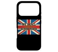 Custodia per iPhone 17 Pro Citazione Union Jack We Shall Never Surrender Churchill