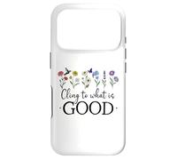 Custodia per iPhone 17 Pro Cling to What is Good God Christian Bible Verse Romans 12:9