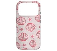 Custodia per iPhone 17 Pro Coastal Beach Summer Ocean Seashell Aesthetic Pink