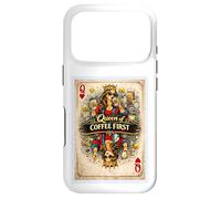 Custodia per iPhone 17 Pro Coffee First Card - Biglietto per mamma, moglie, madre, regina, parodia, regalo grafico