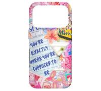 Custodia per iPhone 17 Pro Collage vintage Art Pink Summer Scrapbook Estetica floreale