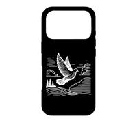Custodia per iPhone 17 Pro Colombaccio arte lineare Vogelkundler