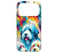 Custodia per iPhone 17 Pro Colorato Pop Art Sheepdogs Amante Old English Sheepdog