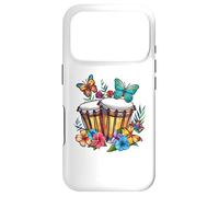 Custodia per iPhone 17 Pro Colorful Bongo Drum Con Farfalle I Bongo Drum