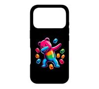 Custodia per iPhone 17 Pro Colorful Dabbing Gummy Bear Candy Lovers Kids Boys Bear Dab