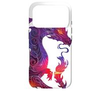 Custodia per iPhone 17 Pro Colori vivaci Viola Rosso Arancione Fire Dragon
