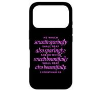 Custodia per iPhone 17 Pro Colui che semina abbondantemente 2 Corinzi 9:6 Preghiera biblica