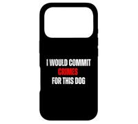 Custodia per iPhone 17 Pro Commetterei crimini per questo umorismo amante dei cani