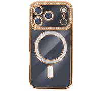 Custodia per iPhone 17 Pro compatibile con con contorno di strass