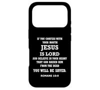 Custodia per iPhone 17 Pro Confessa con la tua bocca che Gesù è il Signore Romani 10 9