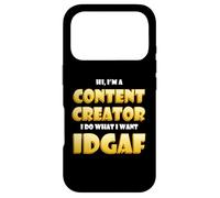 Custodia per iPhone 17 Pro Content Creator IDGAF Meme Video Content Creation Cosplay