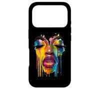 Custodia per iPhone 17 Pro Cool African Woman Afro Color Painted Face Juneteenth Vibes