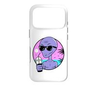Custodia per iPhone 17 Pro Cool Alien Drinking Summer Juice Illustration Graphic Design