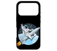 Custodia per iPhone 17 Pro Cool Astronaut Riding a Launch Rocket Illustration