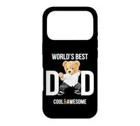 Custodia per iPhone 17 Pro Cool Awesome World's Best Dad Ever, Dad Teddy Bear Graphic