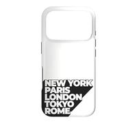 Custodia per iPhone 17 Pro Cool New York Paris London Tokyo Rome Illustration Graphic