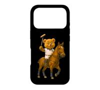 Custodia per iPhone 17 Pro Cool Teddy Bear Playing Horse Polo Game Illustration Graphic