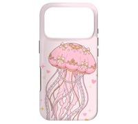 Custodia per iPhone 17 Pro Coquette Jellyfish Pink Bow Pearls Soft Girl Aesthetic