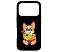 Custodia per iPhone 17 Pro Corgi-Dog Mangiare Ciotola di Ramen Pho Noodle Soup Giappone Kawaii