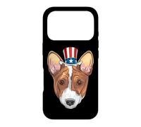 Custodia per iPhone 17 Pro Corgi Uncle Sam 4 luglio USA Dog Puppy