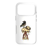 Custodia per iPhone 17 Pro Corvo Teschio Cartoon Gotico Horror Candela Arte
