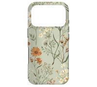 Custodia per iPhone 17 Pro Cottagecore botanico da giardino floreale con fiori selvatici verde salvia