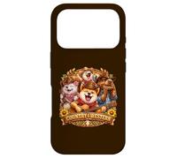 Custodia per iPhone 17 Pro Country& Western Capybara Shiba-Inu con chitarra Musica