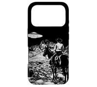 Custodia per iPhone 17 Pro Cowboy e UFO - Wild West SciFi Mashup - Alieni Vintage