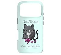 Custodia per iPhone 17 Pro Cozy Mystery Cat Sleuth Non tutti i gatti sono detective