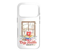 Custodia per iPhone 17 Pro Cozy Reader Society Christmas Book Lover Winter Reading