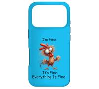 Custodia per iPhone 17 Pro Crazy Chicken I'm Fine It's Fine Everything Is Fine