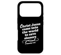 Custodia per iPhone 17 Pro Cristo Gesù è venuto nel mondo per salvare i peccatori Vangelo KJV