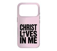 Custodia per iPhone 17 Pro Cristo vive in me cristiano
