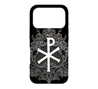 Custodia per iPhone 17 Pro Cristogramma Gesù Cristo Simbolo Chi Ro Alpha Omega Cattolico
