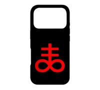 Custodia per iPhone 17 Pro Croce Leviatano Zolfo Nero Simbolo Magia Occulta Satanica